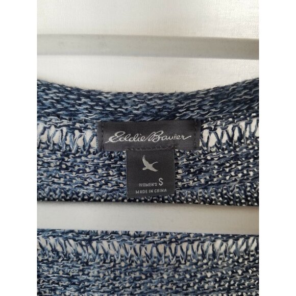 Eddie Bauer Women's Small Sweater Knit Blue V Neck - Picture 5 of 7